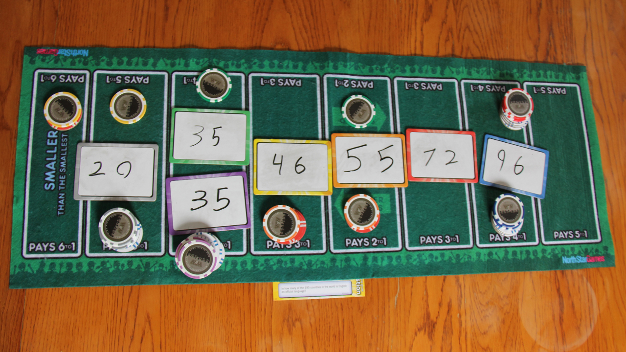 Wits and wagers mid game example