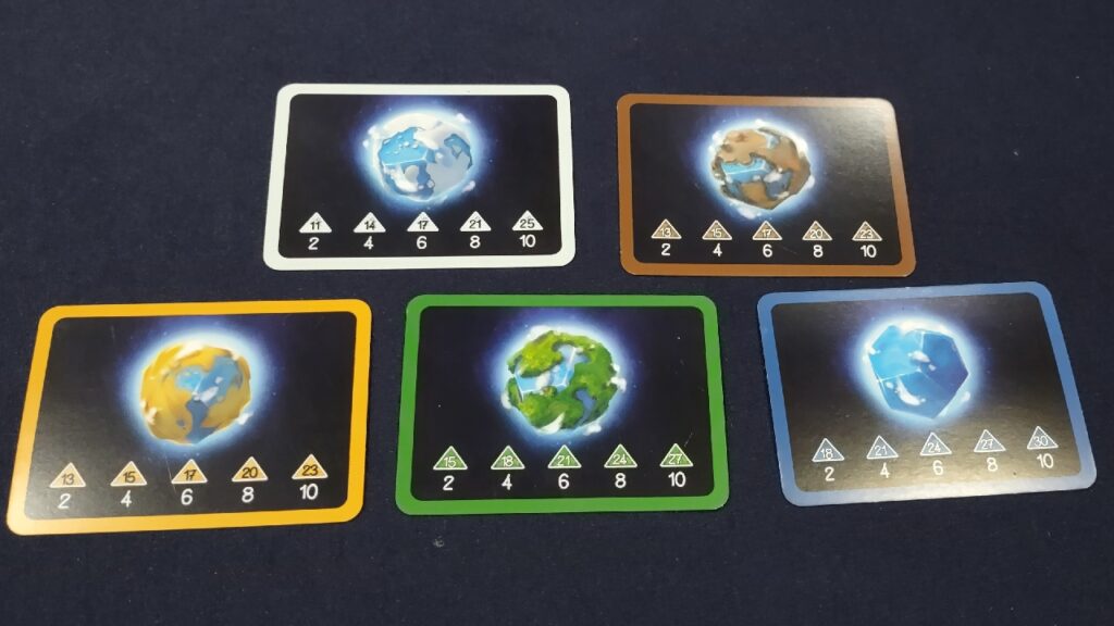Planet board game planet cards